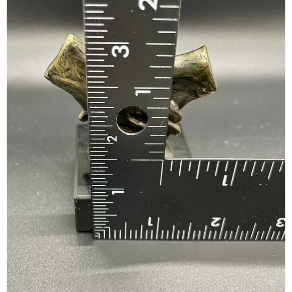 Vintage Bronze And Marble Abstract Art Shaking Hands Paperweight - Picture 4 of 4